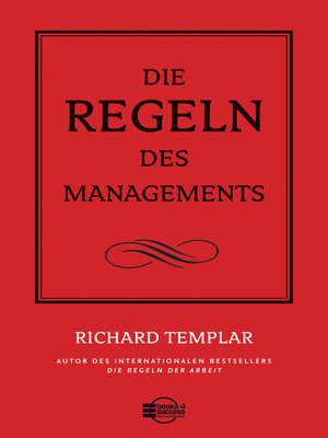 cover image of Die Regeln des Managements